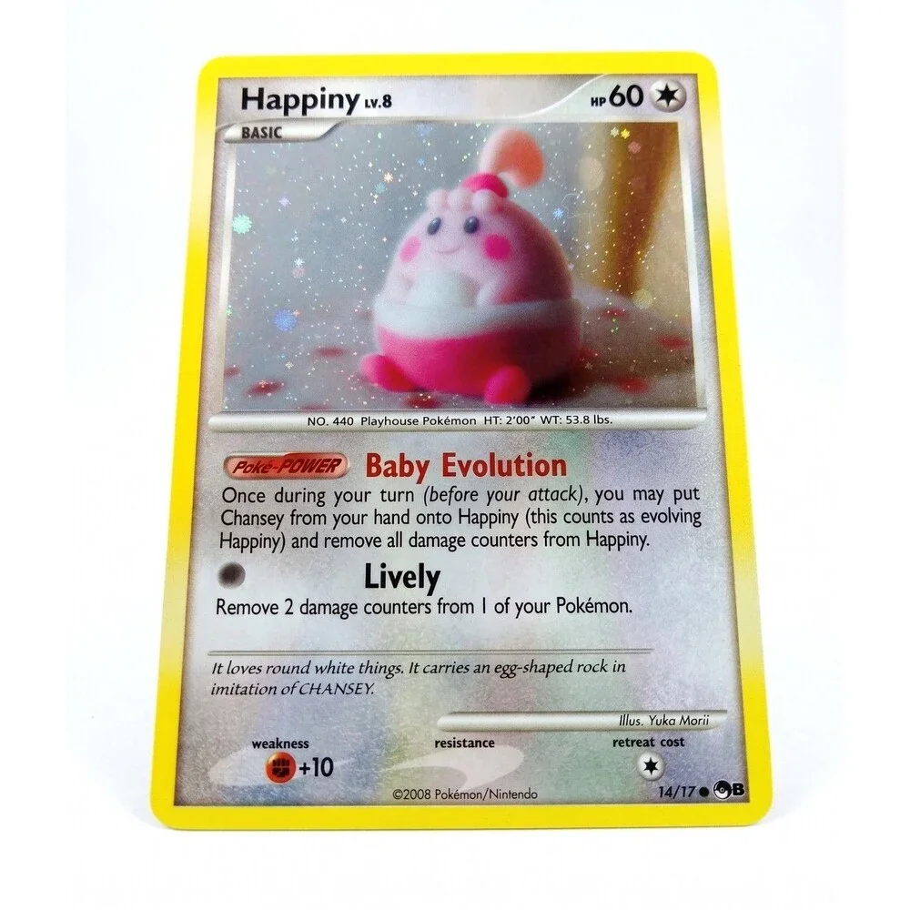 Happiny 14/17 - POP Series 8 Promo Pokemon Holo Foil Rare SWIRL